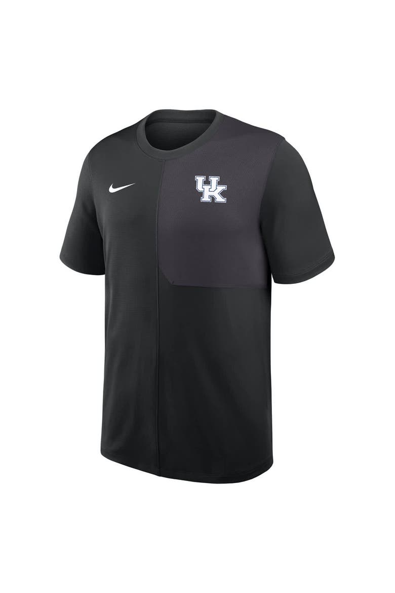 Men's Nike Black Kentucky Wildcats 2025 Sideline UV Performance Coach T-Shirt, Alternate, color, Black