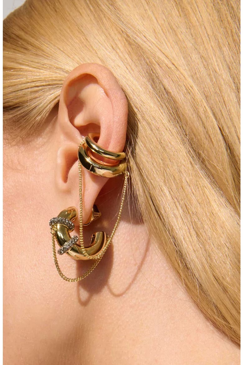 Lafayette Ear Cuff, Alternate, color, GOLD