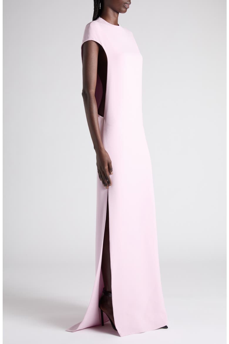 Stretch Silk Georgette Evening Gown, Alternate, color, ORCHID PINK