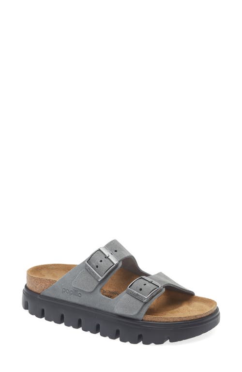 Birkenstock Arizona Chunky Sandals Basalt Grey In Gray