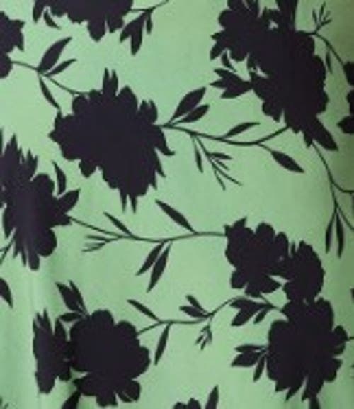 Live Unlimited Floral Print Puff Sleeve Midi Dress In Green