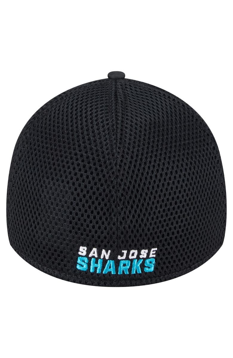 New Era Men's New Era Black San Jose Sharks Active Subtle Camo 39THIRTY Flex Hat, Alternate, color,