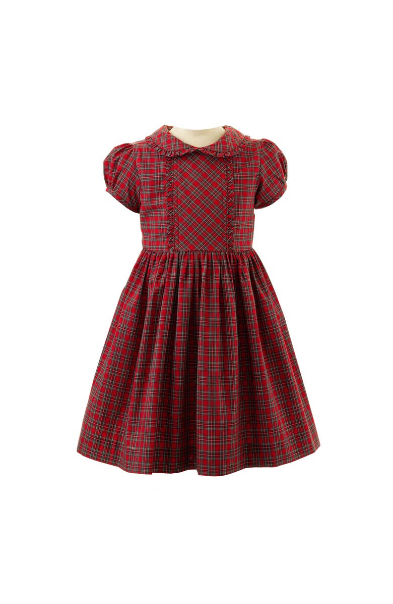 Rachel Riley Tartan Frill Dress, Main, color, Red