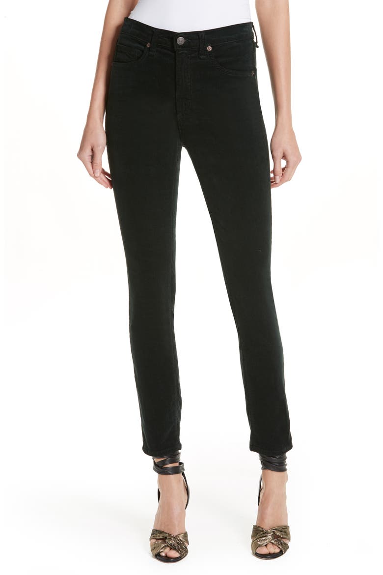 Kate Corduroy Skinny Jeans, Main, color, FOREST GREEN
