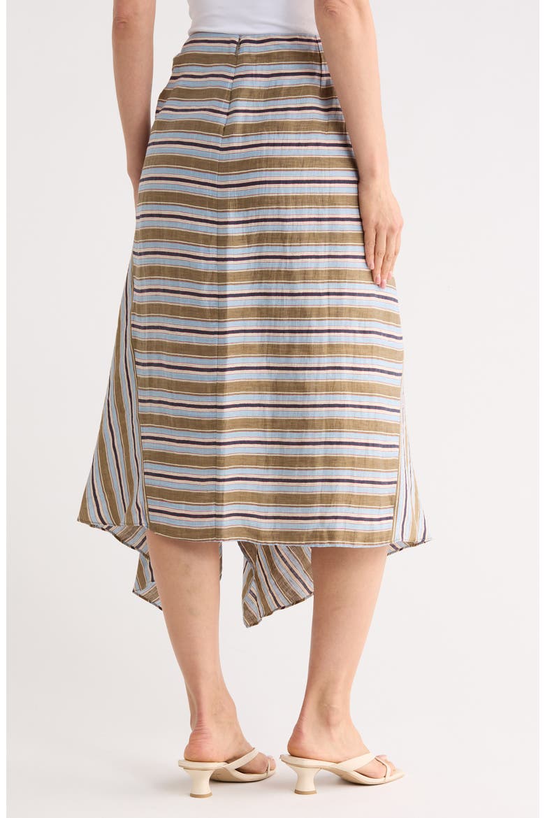 Lota Linen Blend Skirt, Alternate, color, HAZEL STRIPE