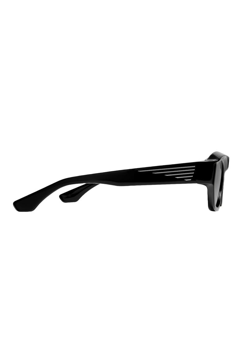 5G 52mm Square Sunglasses, Alternate, color, BLACK