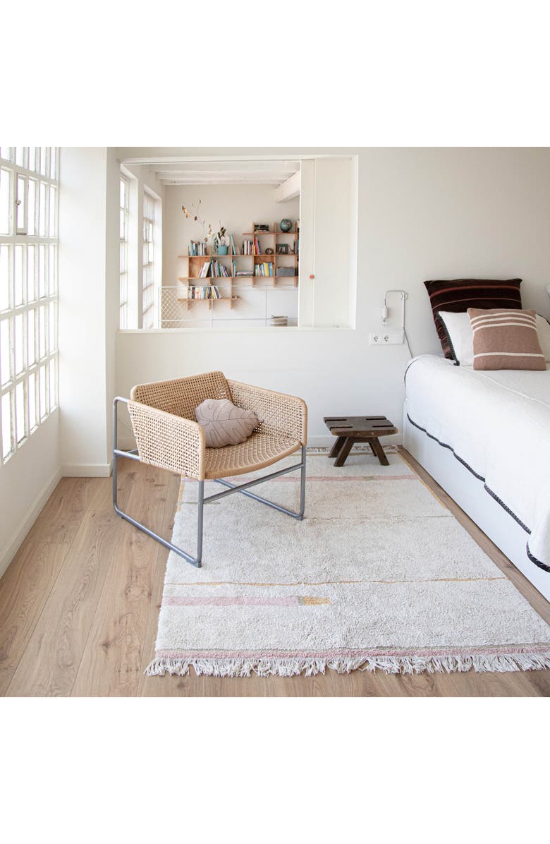 Lorena Canals Washable Rug Lanes, Alternate, color, Natural And Pink