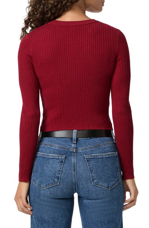 Paige Acqua Crop Cardigan In Red