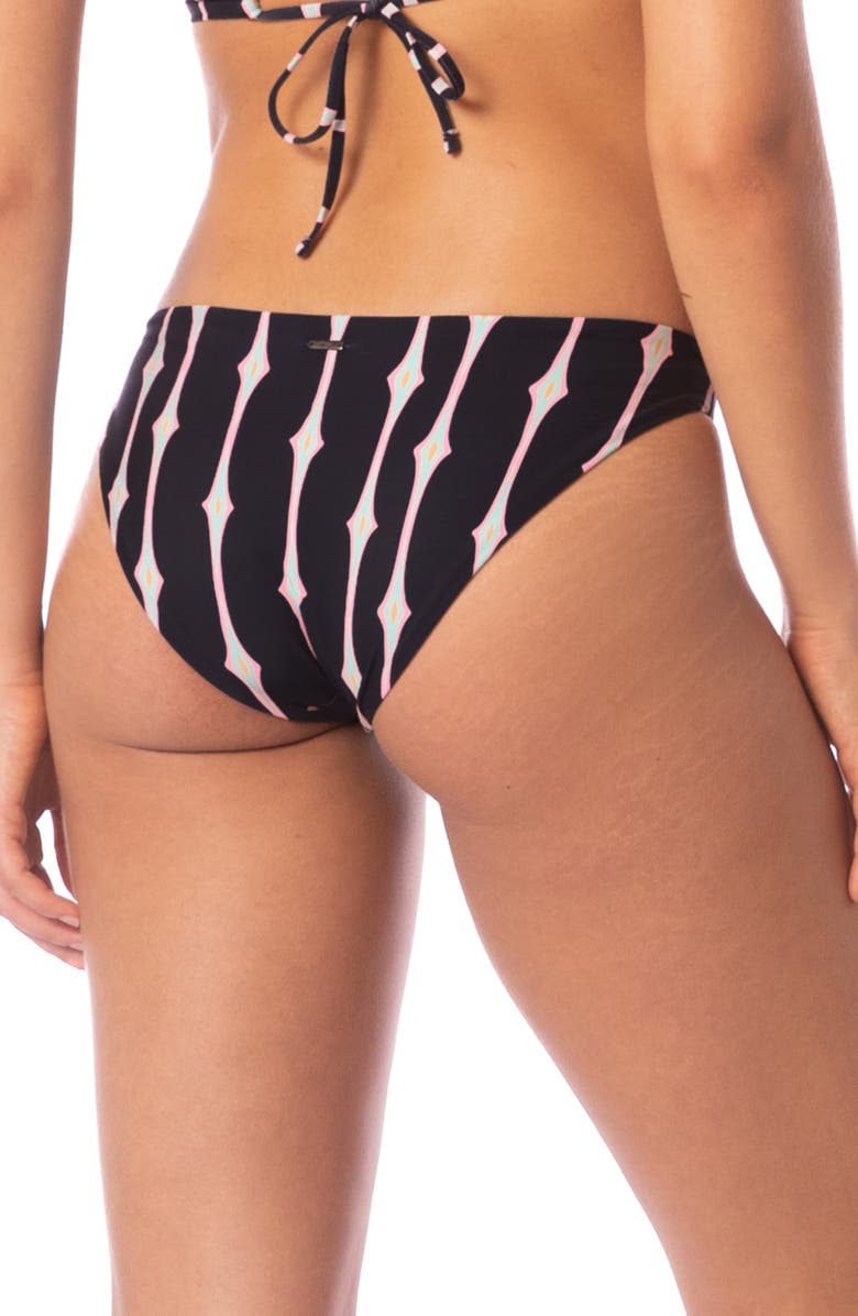 Maaji Radiant Diamond Sublimity Reversible Bikini Bottoms, Alternate, color, Black