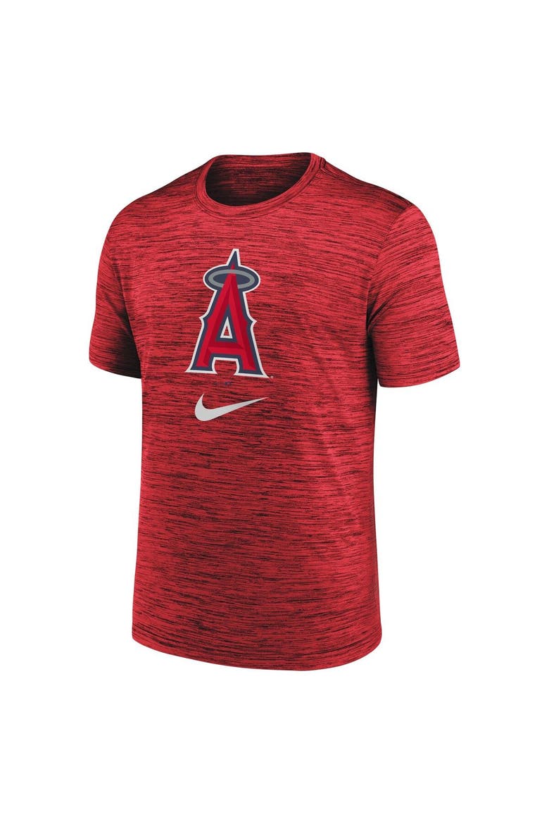 Men's Nike Red Los Angeles Angels Logo Velocity Performance T-Shirt, Alternate, color, Red