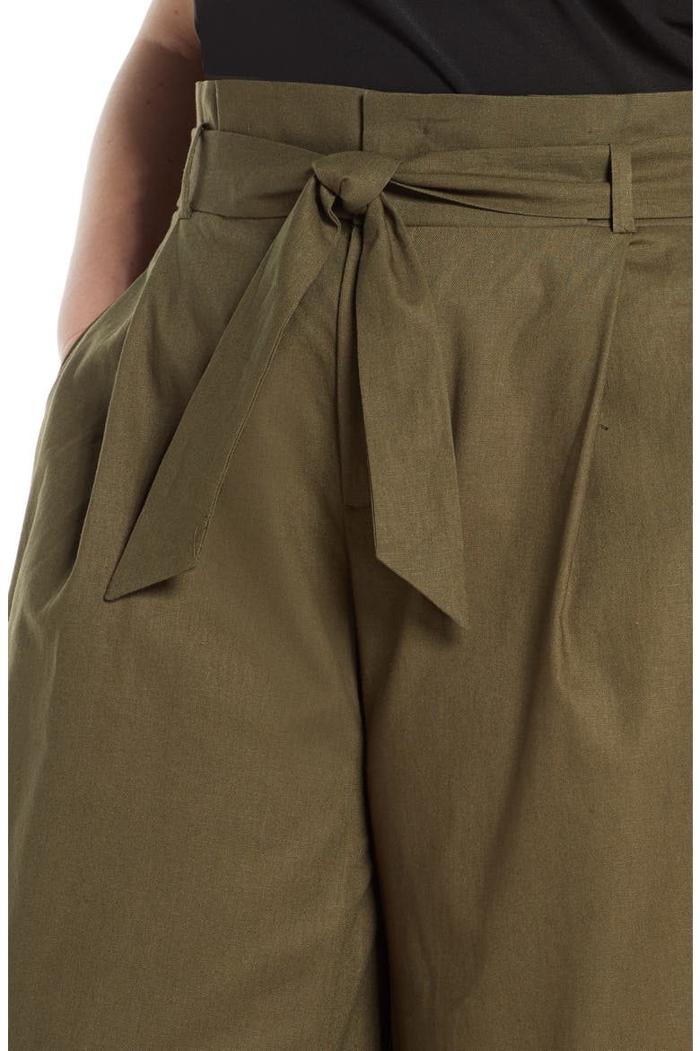 Tie Waist Palazzo Pants, Alternate, color, OLIVE