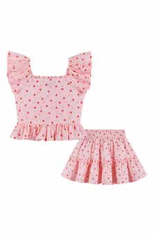 Andy & Evan Smocked Top & Skort Set