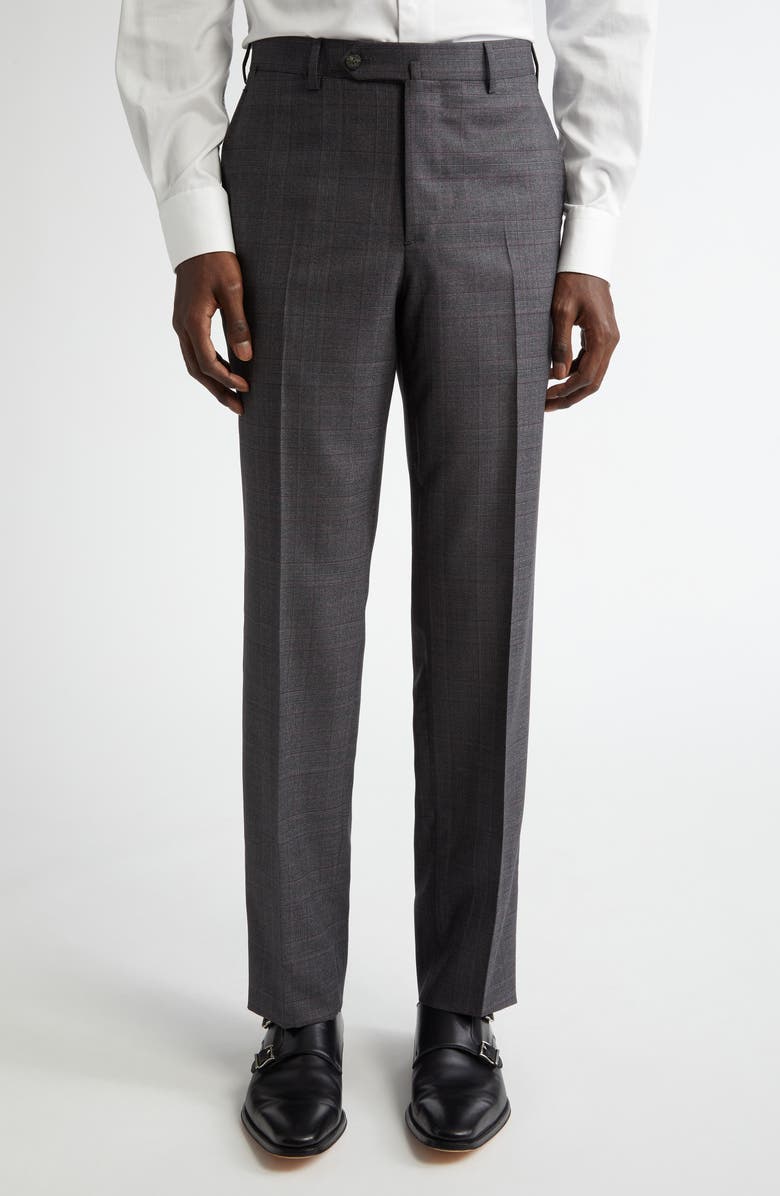 ISAIA Sanita Plaid Wool Suit, Alternate, color, Dark Grey