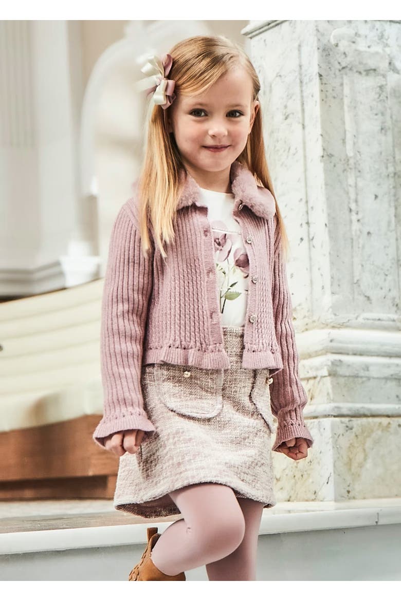 Tweed Skort, Alternate, color, Pink