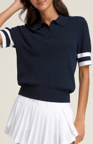 WILSON Essex Mesh Stitch Polo Sweater