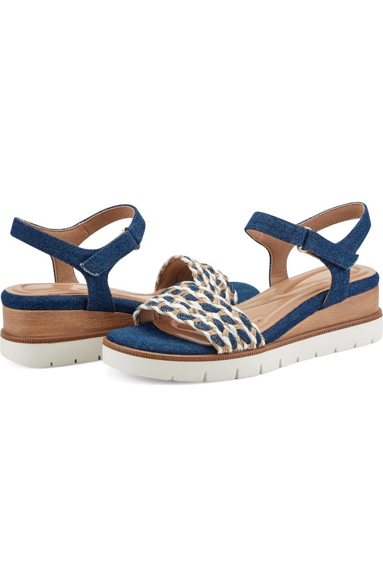 Easy Spirit Edythe Wedge Sandal, Alternate, color, Dark Blue