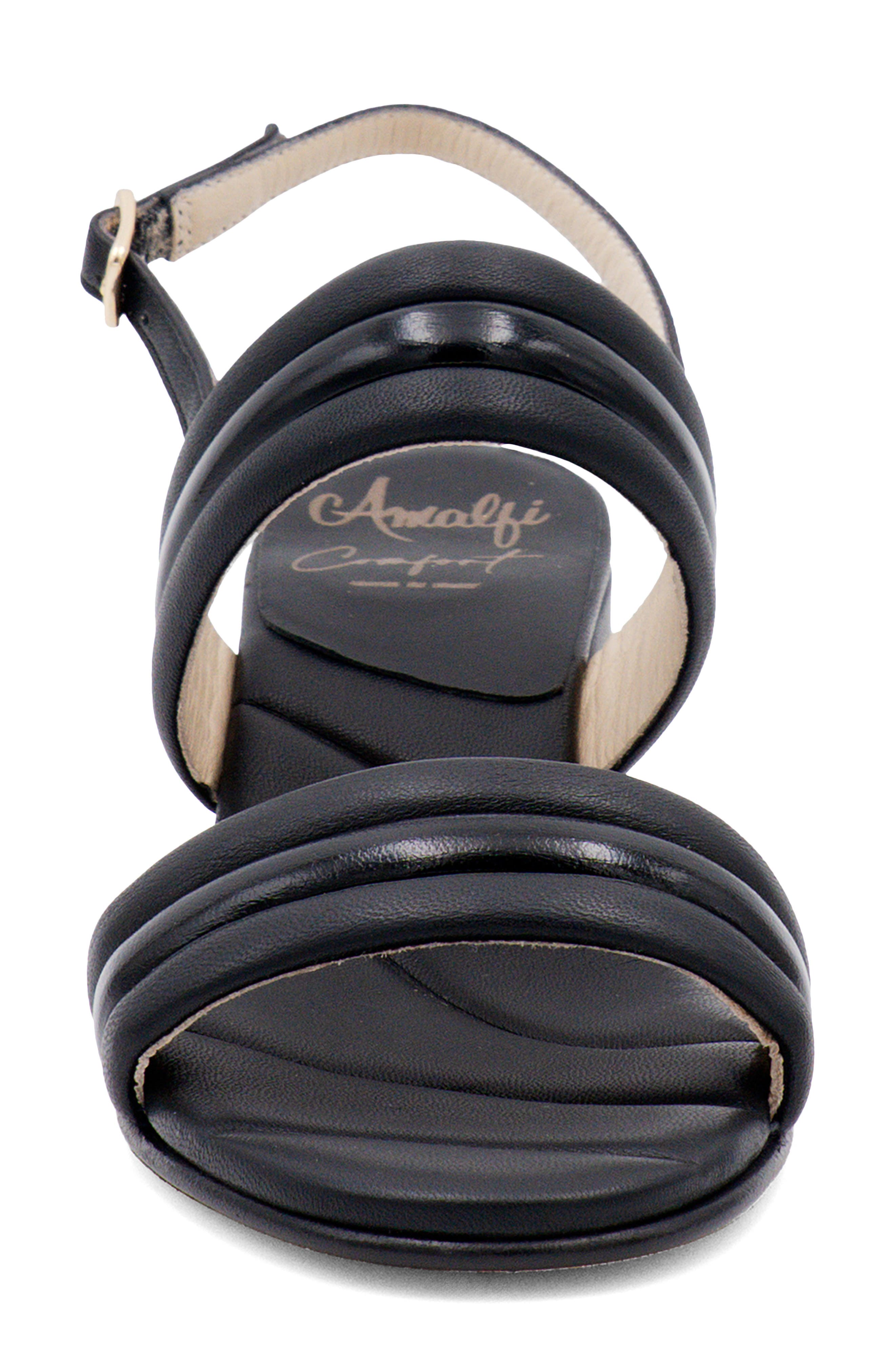 Amalfi by Rangoni Macedonia Sandal, Alternate, color, Black/ Black/ Black