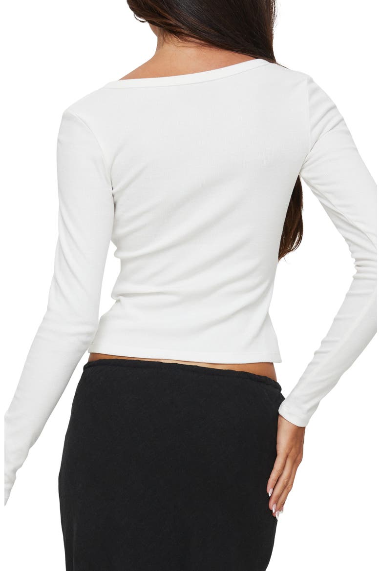 Passoni Asymmetric Cotton Crop Cardigan, Alternate, color, WHITE