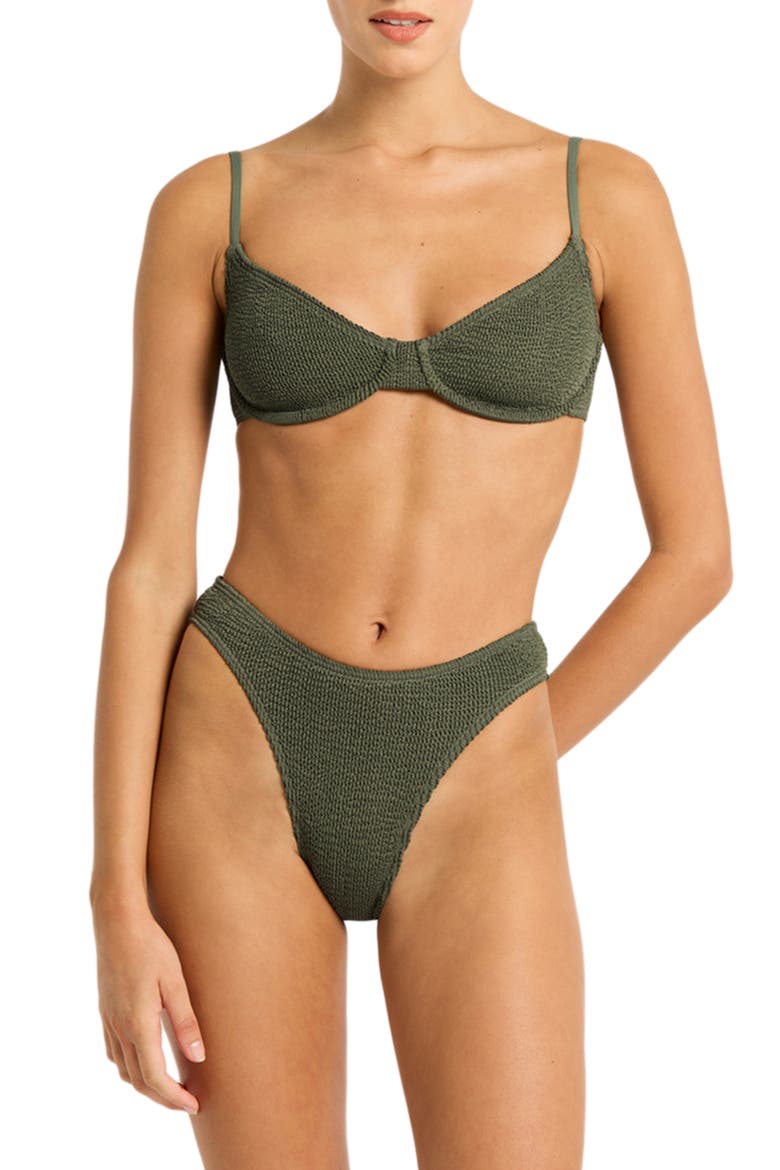 Gracie Balconette Bikini Top, Alternate, color, KHAKI ECO