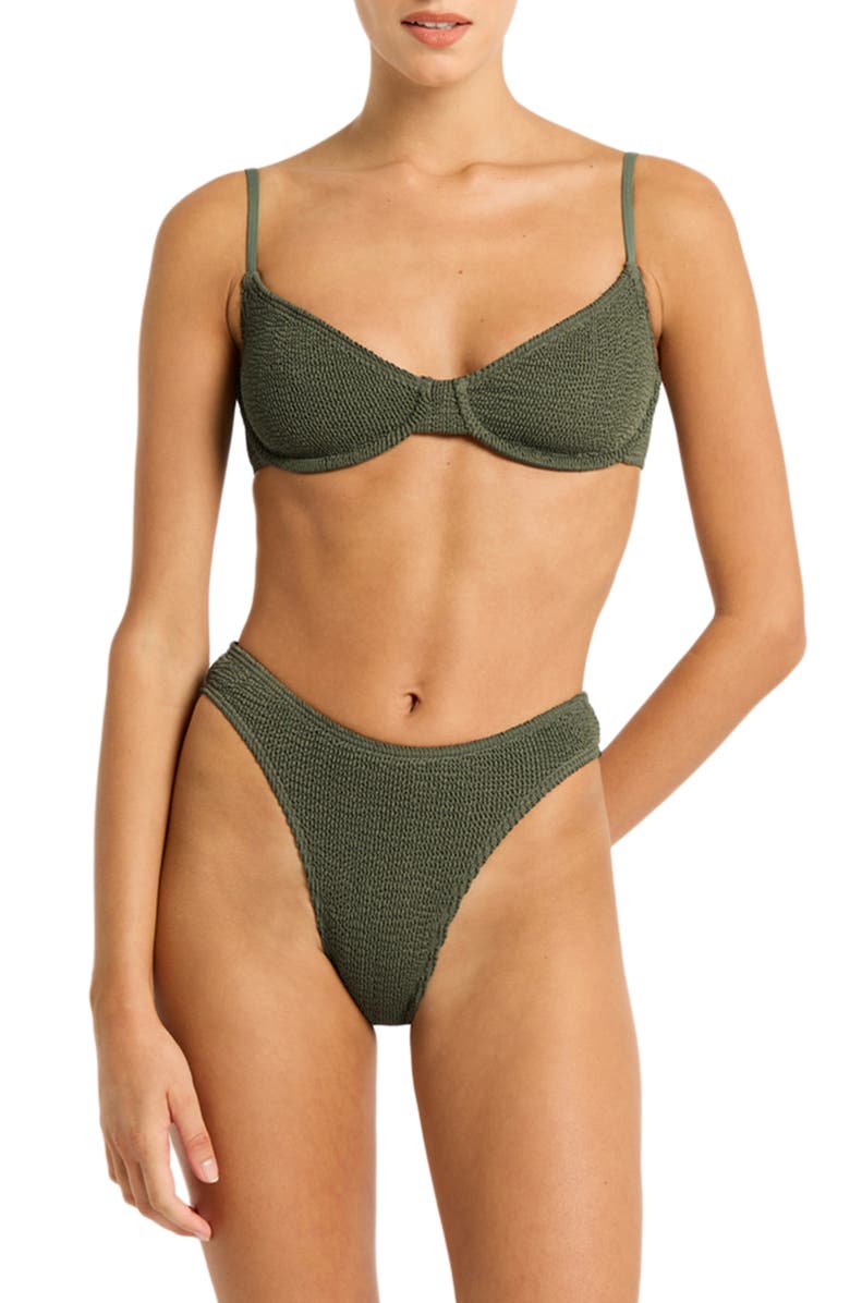 bond-eye Christy Bikini Bottoms, Alternate, color, Khaki Eco