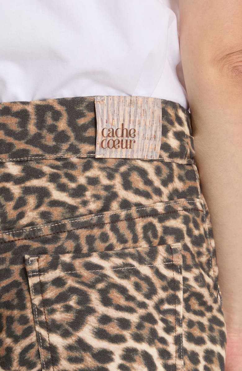 Cache Coeur Leopard Print Maternity Mom Jeans, Alternate, color, 