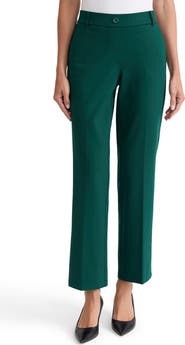 KASPER Faux Fly Pull-On Pants
