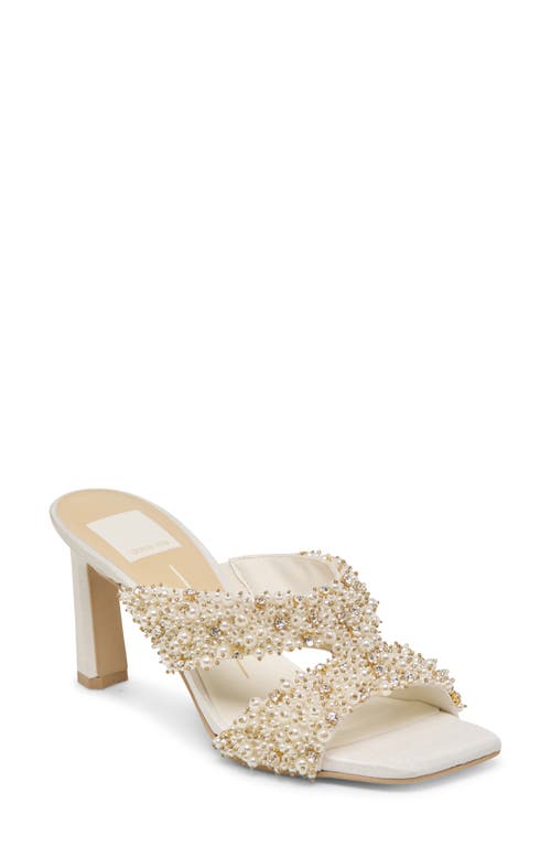 Dolce Vita Gitel Rhinestone Sandal In Ivory Rhinestone
