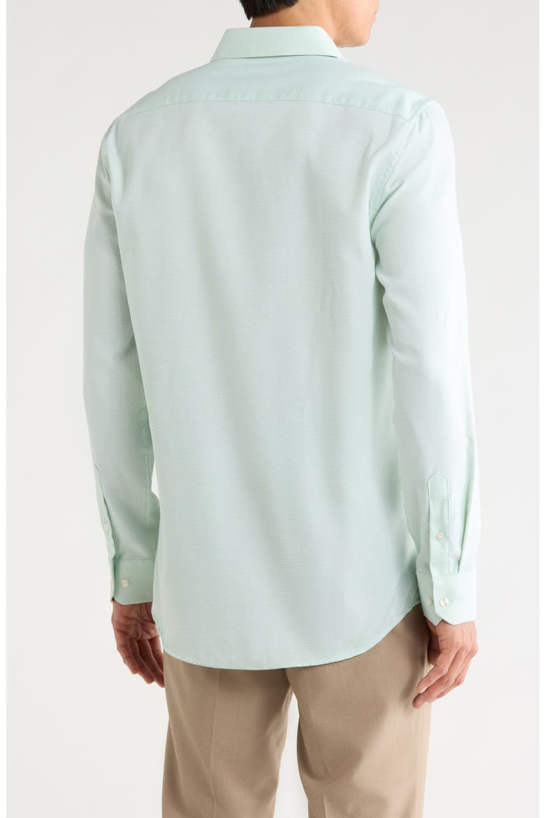 King Slim Fit Micro Dot Shirt, Alternate, color, LIME