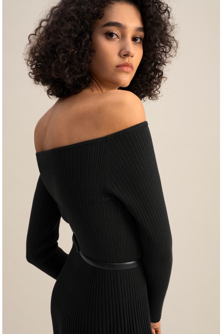 The Vivi Knit Dress, Alternate, color, Black
