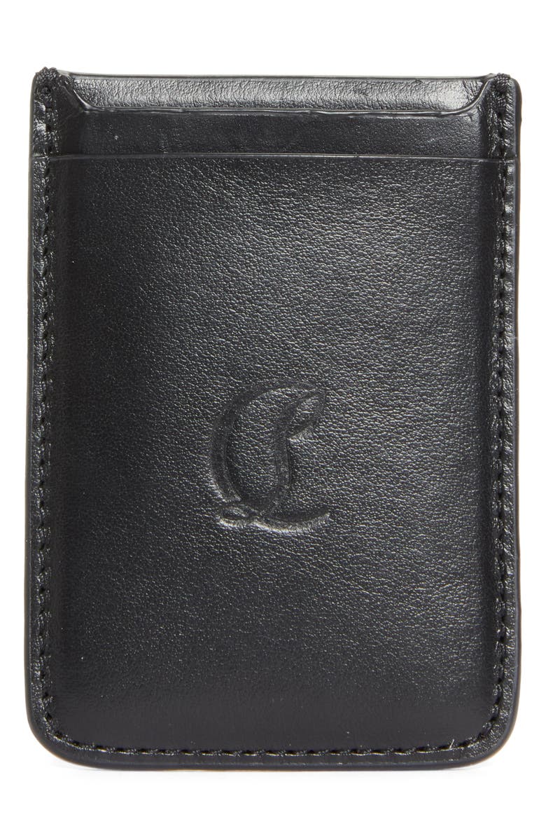 Christian Louboutin Mooncrest MagSafe Magnetic Card Holder, Main, color, Black