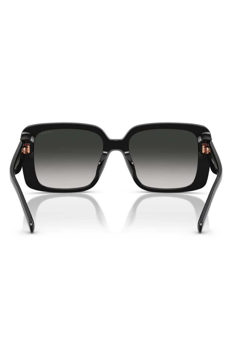 COACH 56mm Square Gradient Sunglasses, Alternate, color, Black