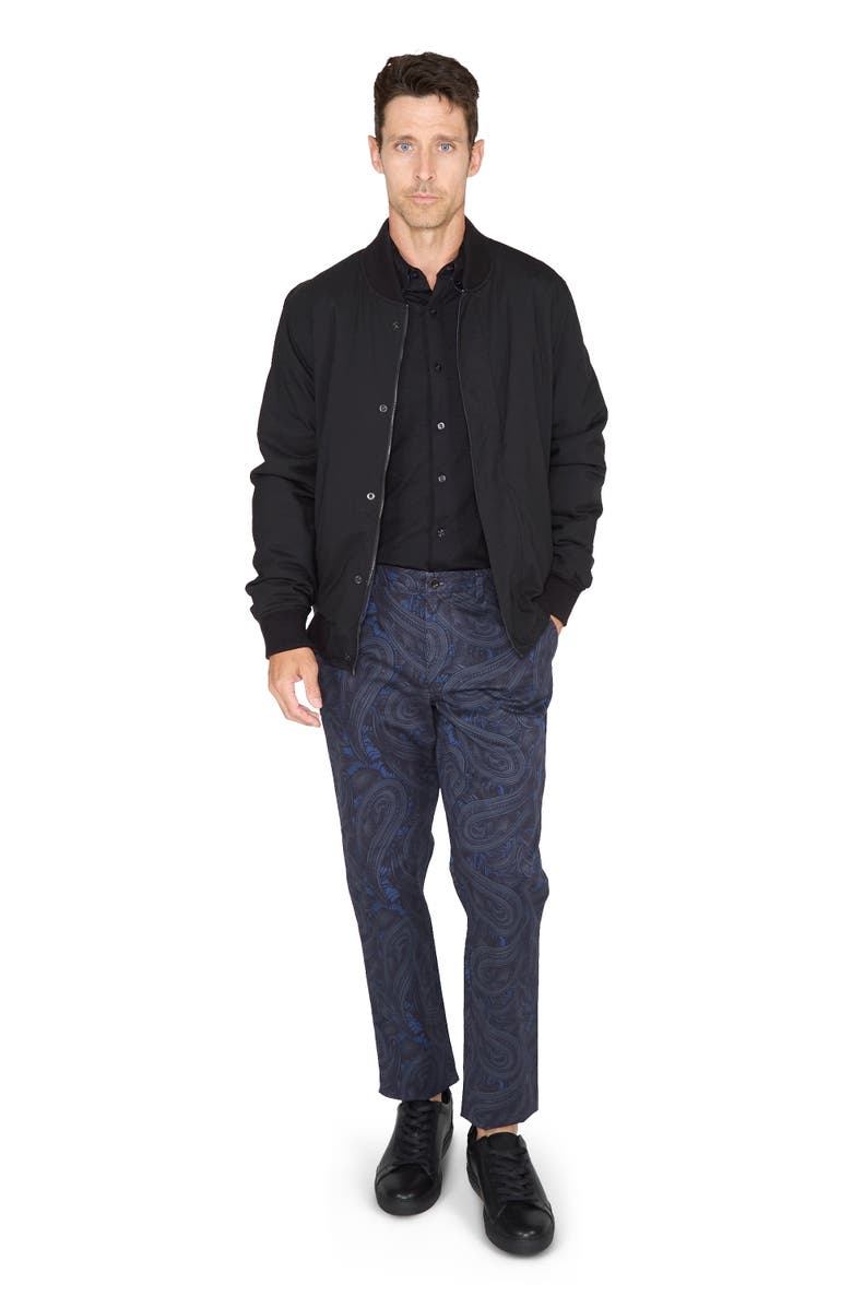 Lords of Harlech Jenkin Reversible Bomber Jacket, Alternate, color, Black