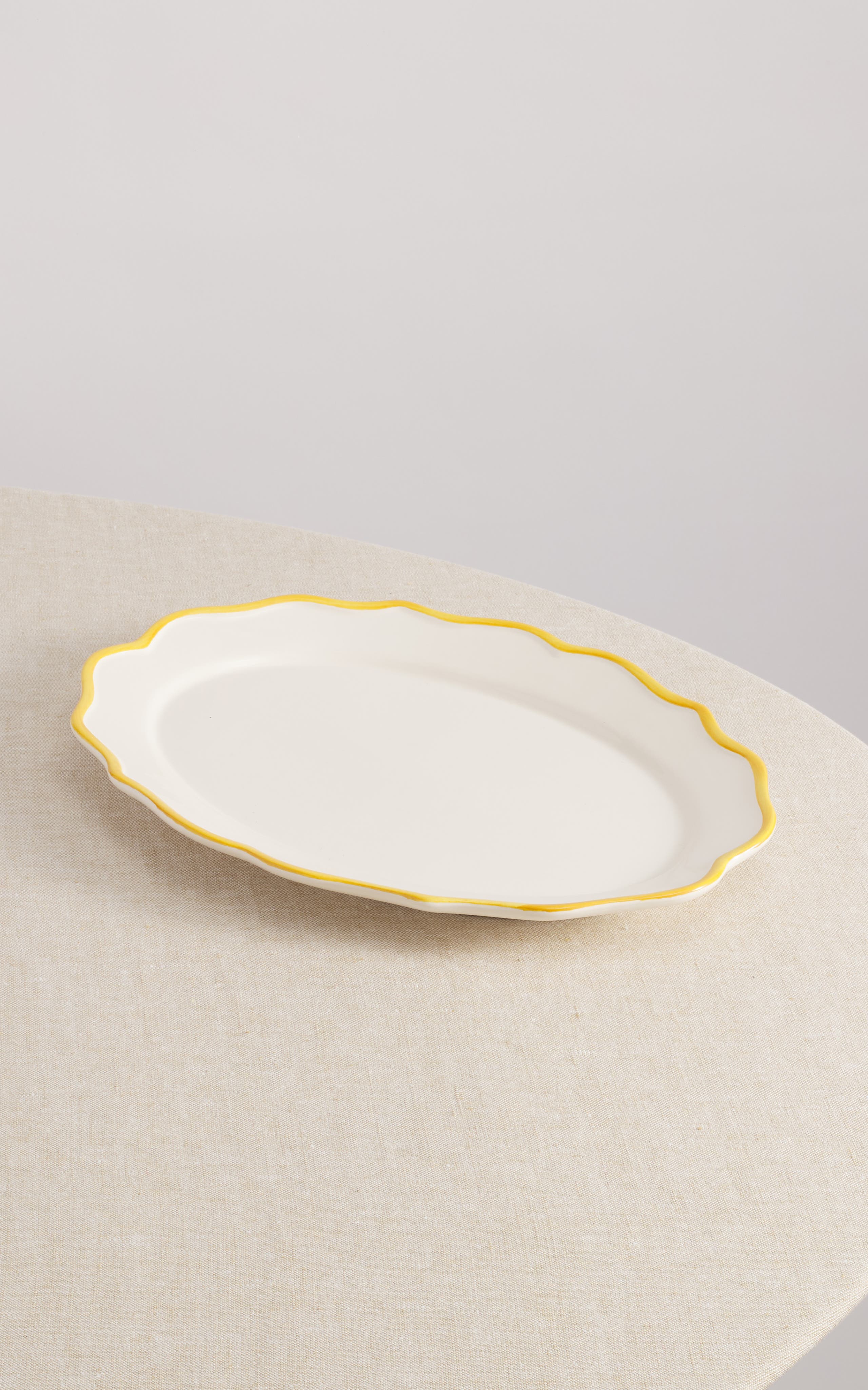 Maison Madison Home Oval Platter 15,5'' - Yellow Giovanna