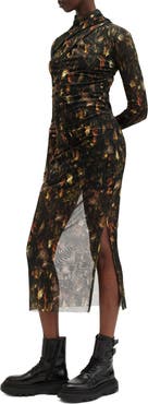 AllSaints Tia Long Sleeve Mesh Dress