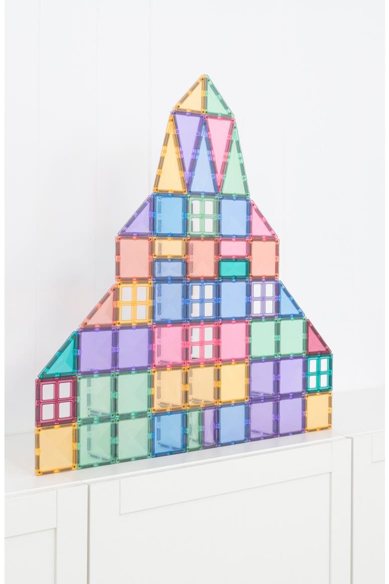 Kids' Pastel Magnetic Tiles 202-Piece Mega Pack, Alternate, color, PASTEL
