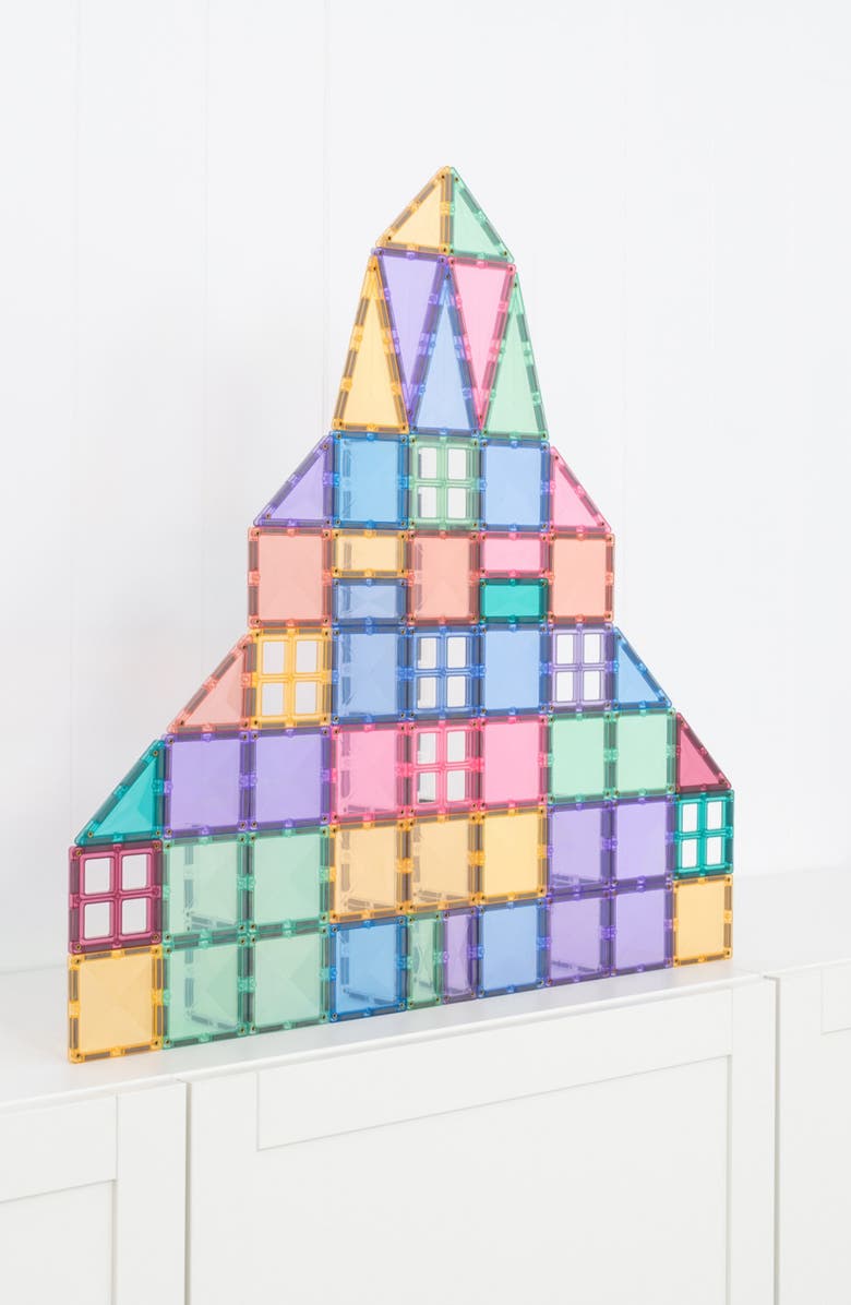 CONNETIX Kids' Pastel Magnetic Tiles 202-Piece Mega Pack, Alternate, color, Pastel