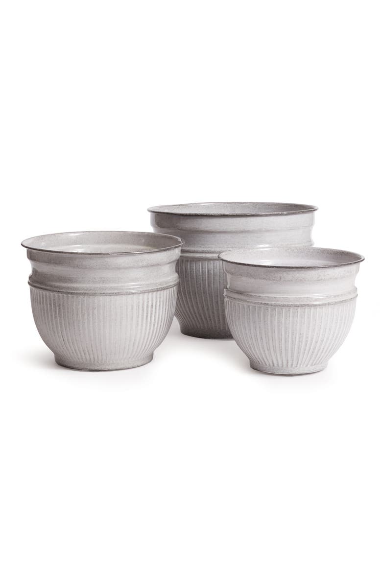 Camelia Pots Set of 3, Main, color, White
