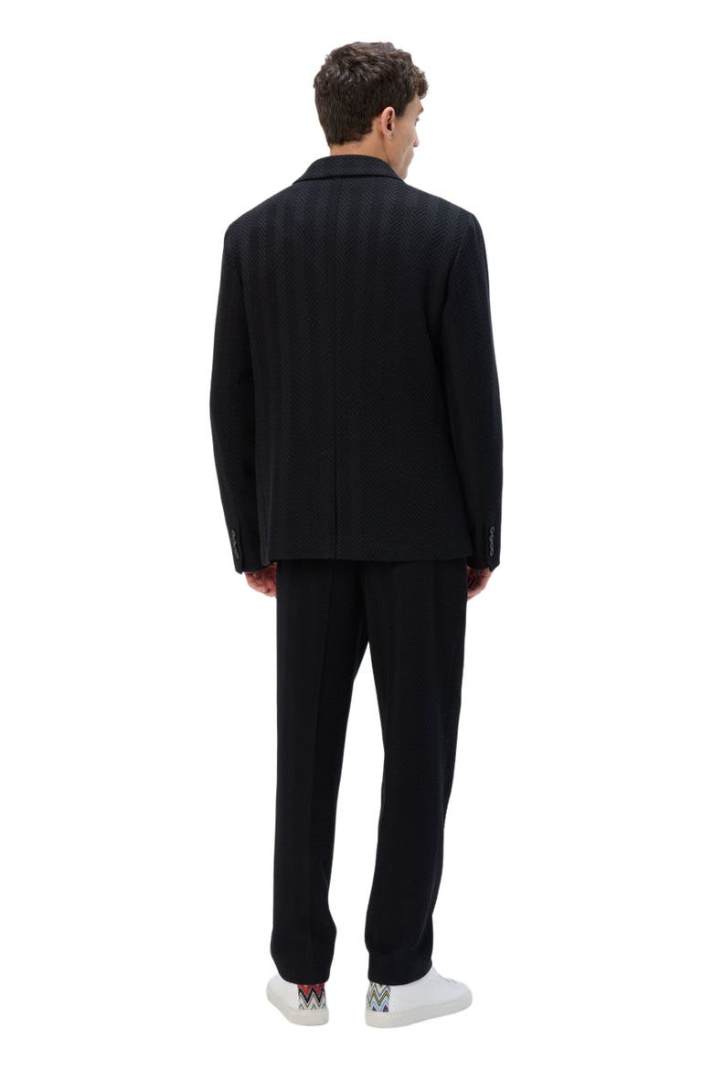 Straight Pants With Zigzag Pattern, Alternate, color, Black