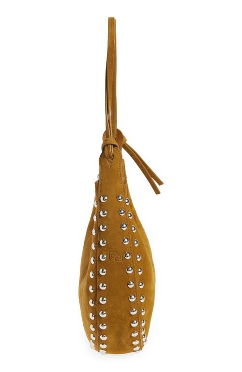 Reformation Medium Rosetta Shoulder Bag In Bog Suede With Studs