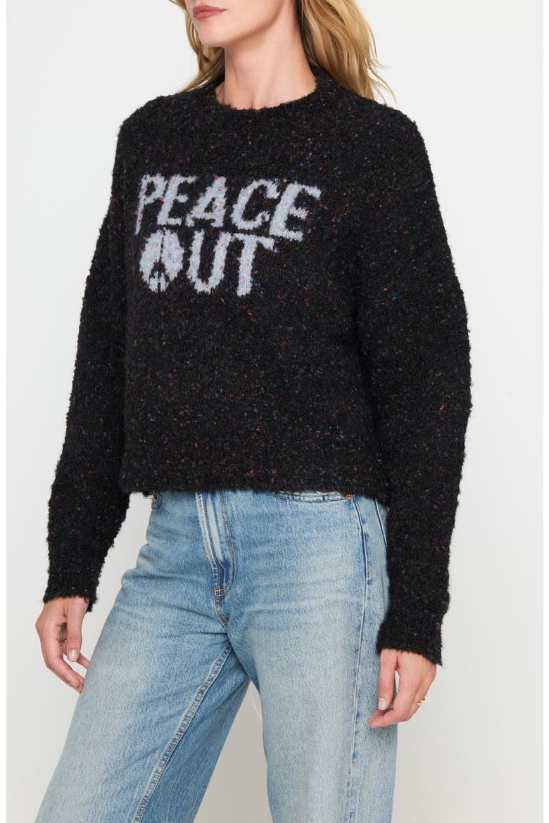 Beatrice Peace Out Alpaca & Wool Blend Sweater, Alternate, color, BLACK MULTI