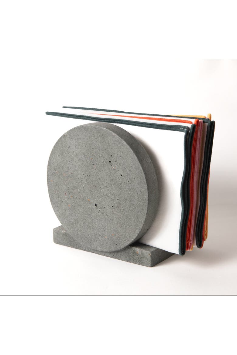 Napkin Holder, Alternate, color, Dark Green Terrazzo