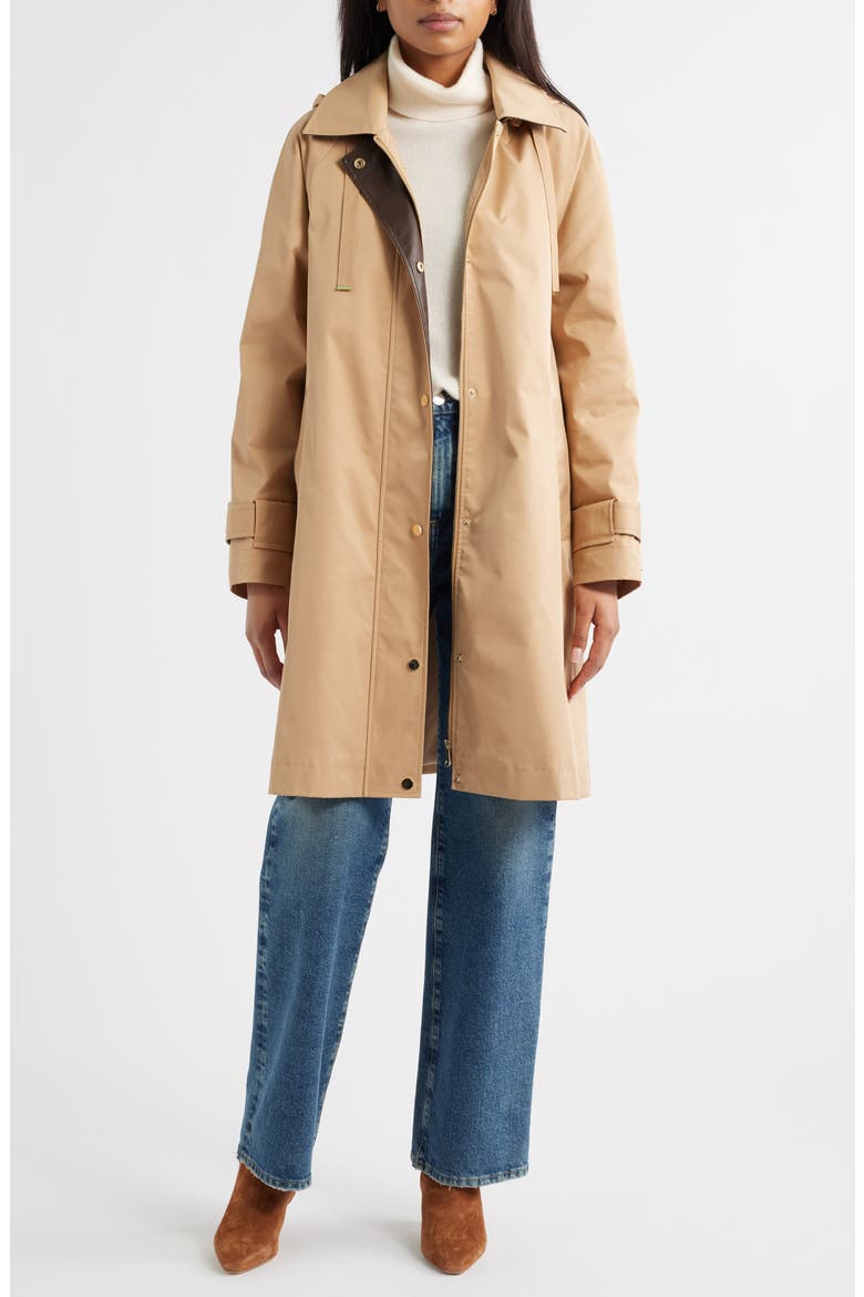Long Rain Coat, Alternate, color, KHAKI