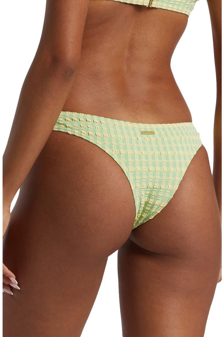 Wave Check Cocoa Bikini Bottoms, Alternate, color, BRIGHT MEADOW