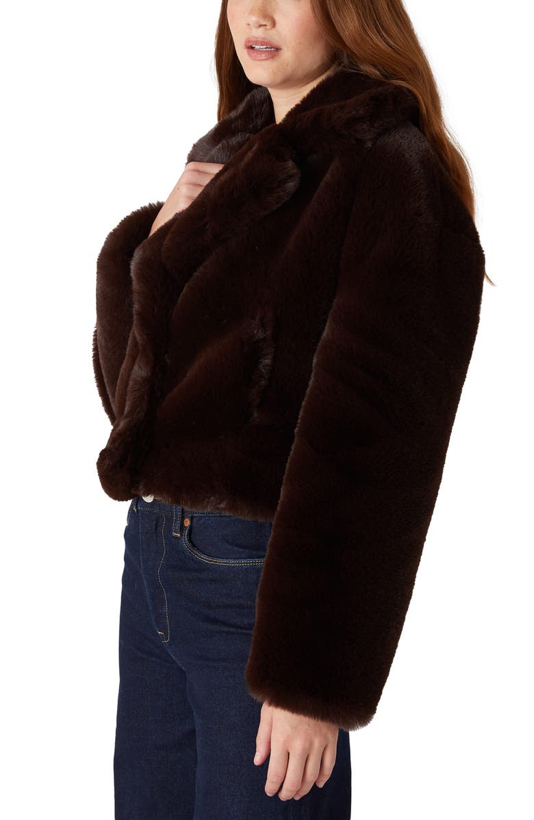 BLANKNYC Crop Faux Fur Jacket, Alternate, color,