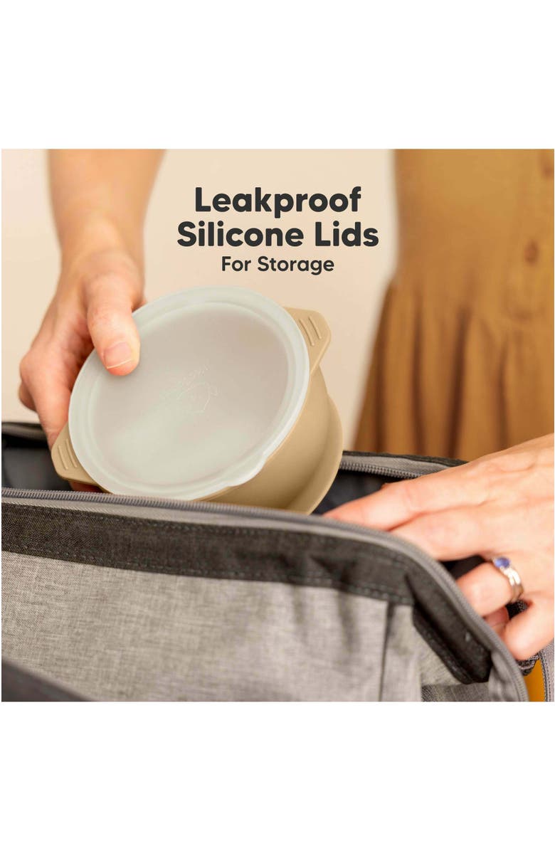 KeaBabies 2-Pack Silicone Suction Bowls, Alternate, color, Terracotta