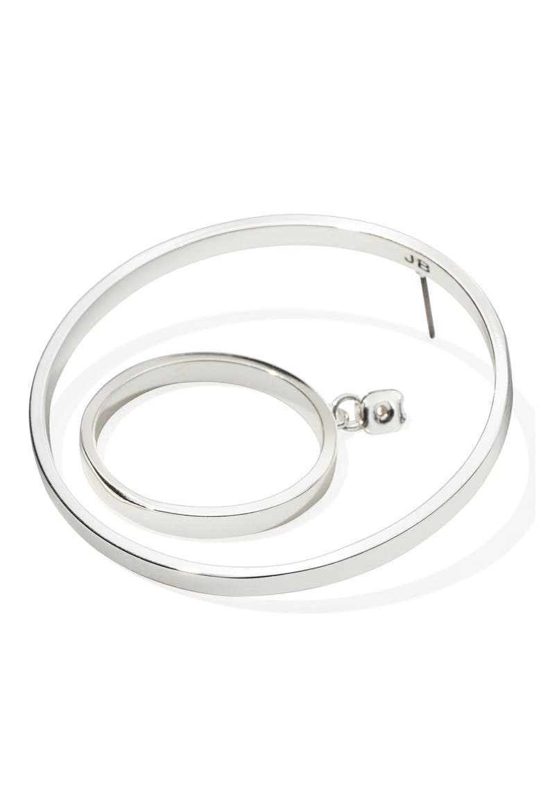 Rise Hoop Earrings, Alternate, color, SILVER