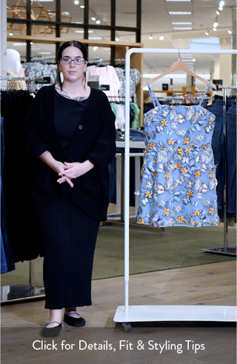 Marilyn Butterfly Appliqué Strapless Cocktail Minidress, sales video thumbnail