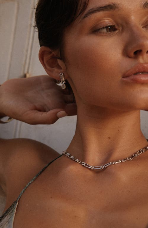 Luv Aj The Cannoli Stud Earrings In Silver