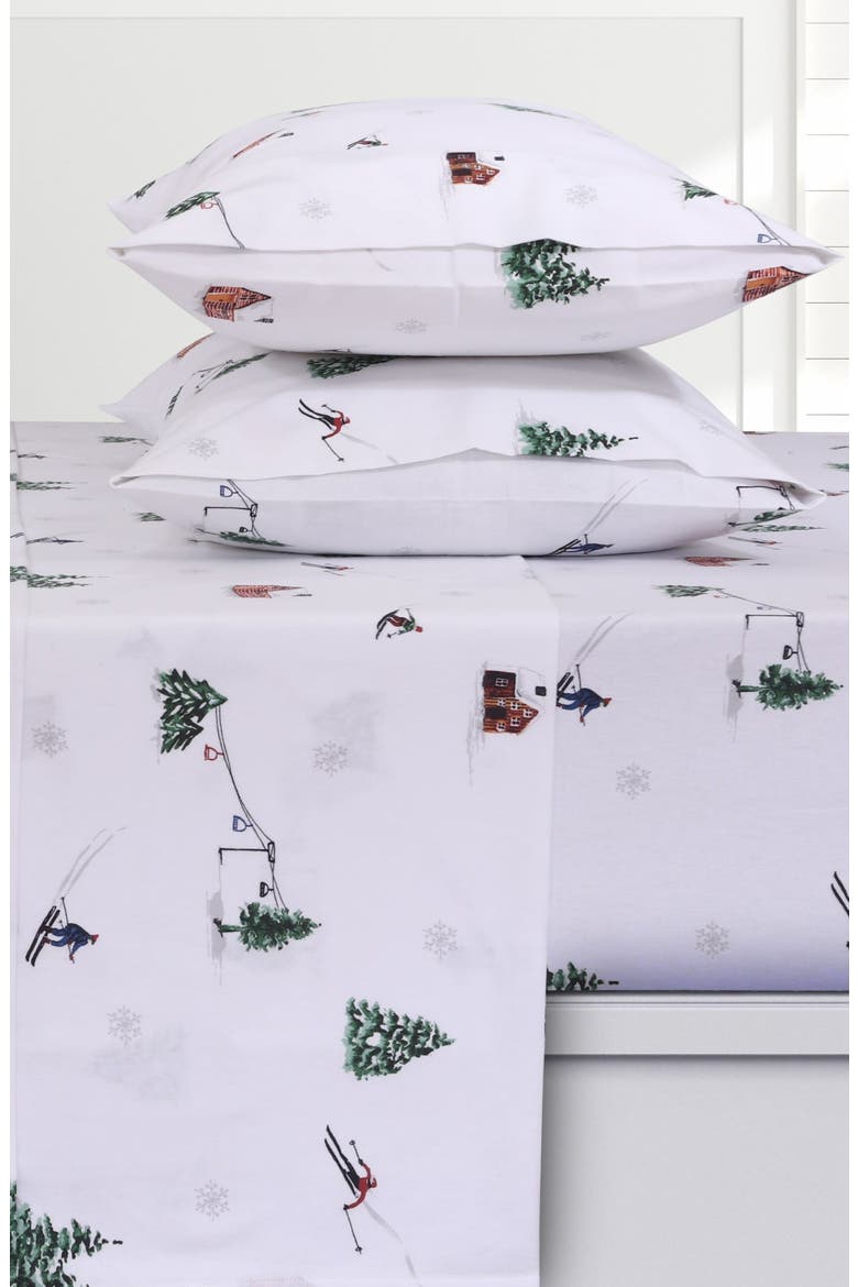 Cotton Flannel Sheet Set, Alternate, color, ASPEN MULTI
