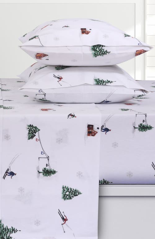 Azores Home Aspen Cotton Flannel Sheet Set In White